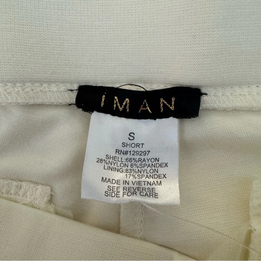 IMAN Global Chic Pants Lot 2 NWT Women’s Small Short Stretch Navy White QVC - Picture 11 of 12